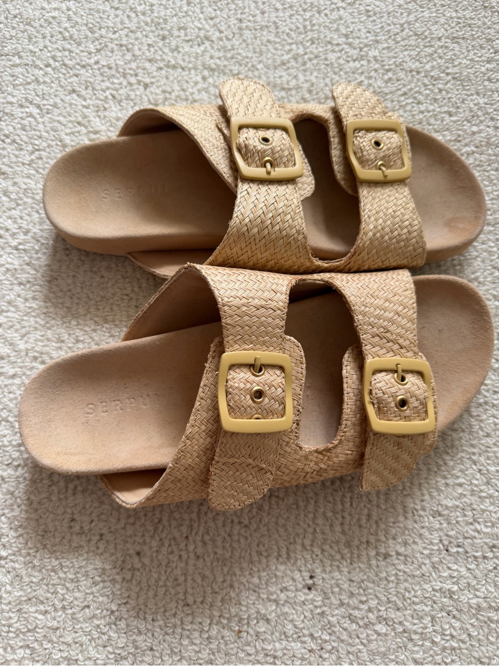 Serpui Natasha Bun Straw Sandals SZ 9 like NEW - Picture 6 of 8